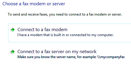 Choose Fax Modem